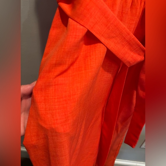 Vibrant Orange Women's jumpsuit flying tomato size small boho bold bright - Picture 7 of 9